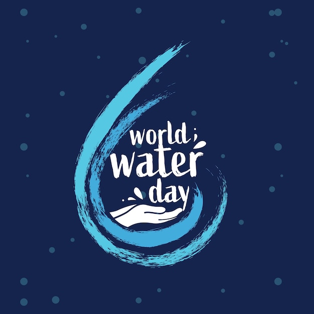 modello di progettazione del logo della giornata mondiale dell'acqua