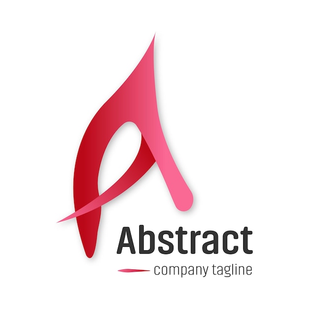 Modello di progettazione del logo della lettera astratta ''A''