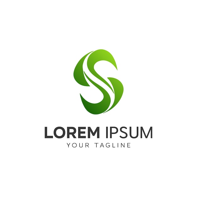 Modello di progettazione del logo della lettera S minimalista