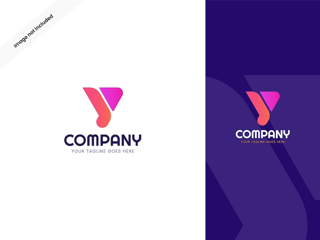 Modello di progettazione del logo della lettera YV