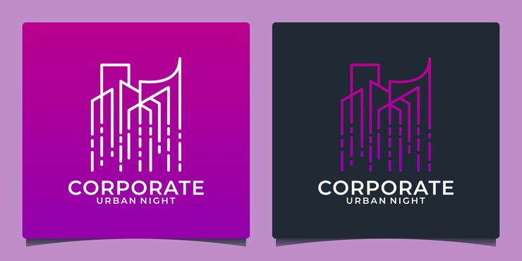 Modello di progettazione del logo della tecnologia di costruzione creativa