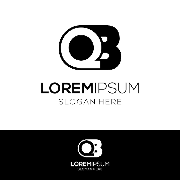 Vettore modello di progettazione del logo delle lettere ob