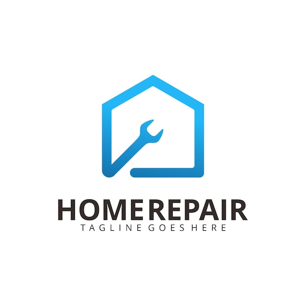 Modello di progettazione del logo di riparazione domestica