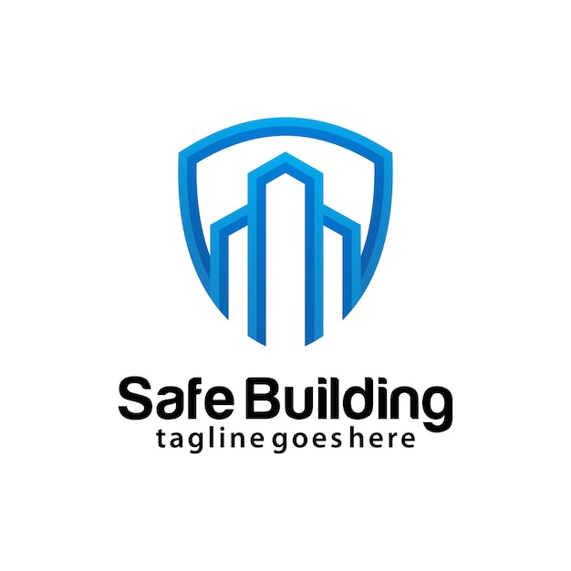 Modello di progettazione del logo Edificio sicuro