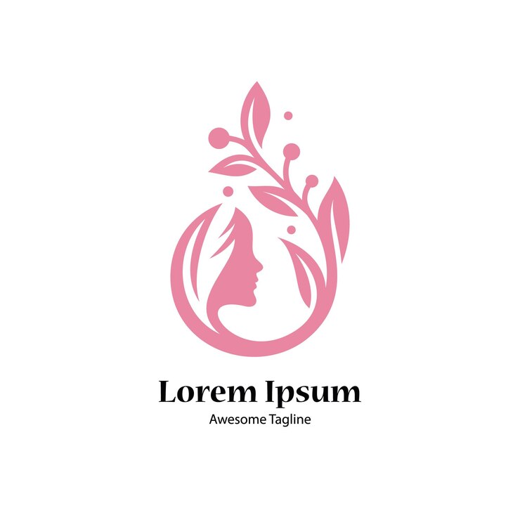 Modello di progettazione del logo femminile astratto