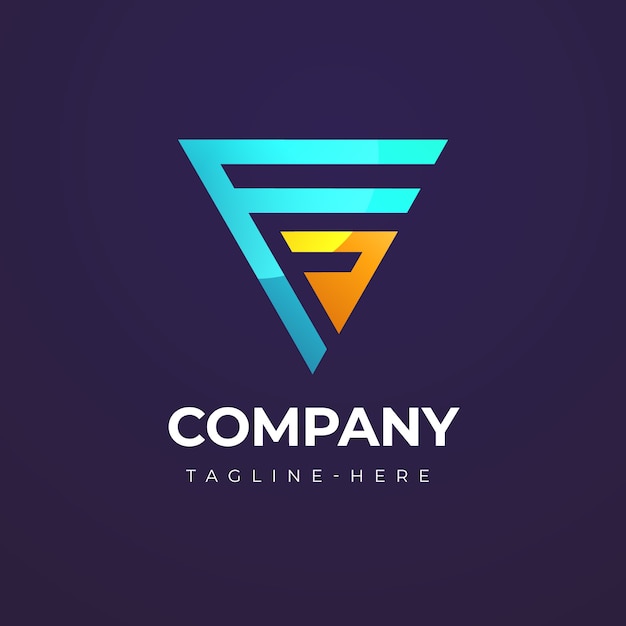 Modello di progettazione del logo Ff