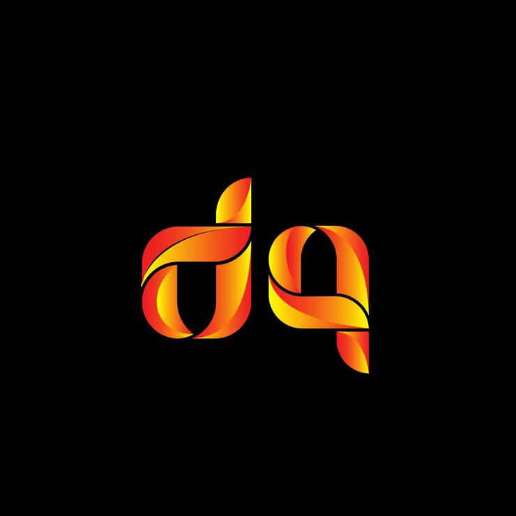 Vettore modello di progettazione del logo gradiente vettoriale dq