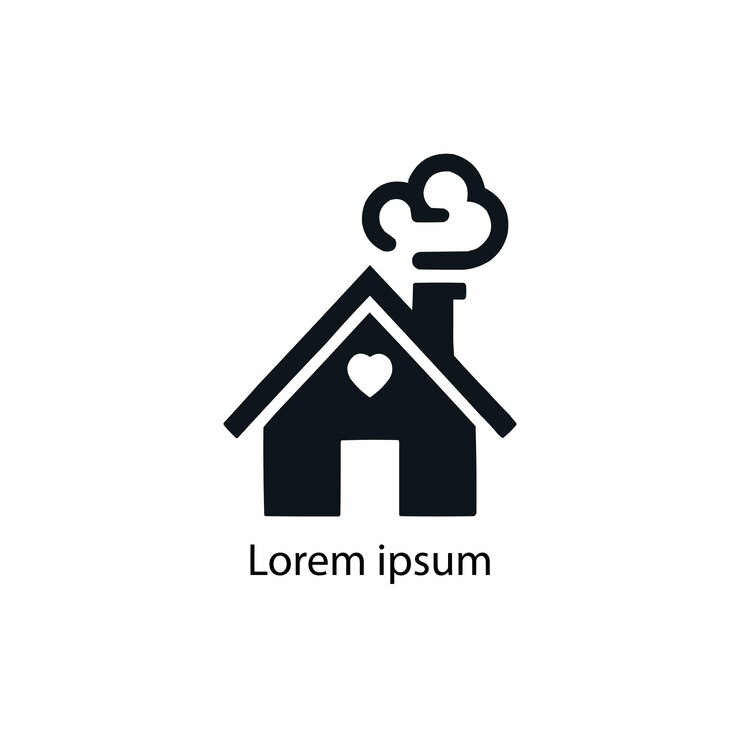 Modello di progettazione del logo immobiliare a vettori con forme geometriche