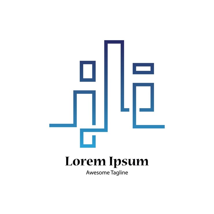 Modello di progettazione del logo immobiliare Liner