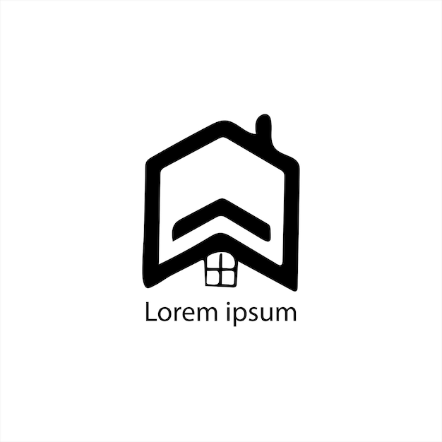 Modello di progettazione del logo immobiliare vettoriale con forme geometriche