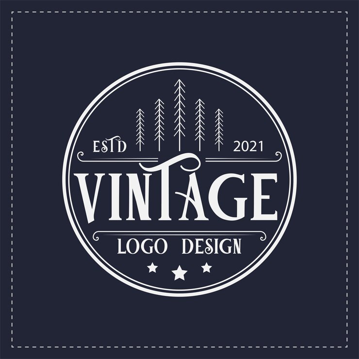 Modello di progettazione del logo in stile vintage retrò Logo in vecchio stile con un badge