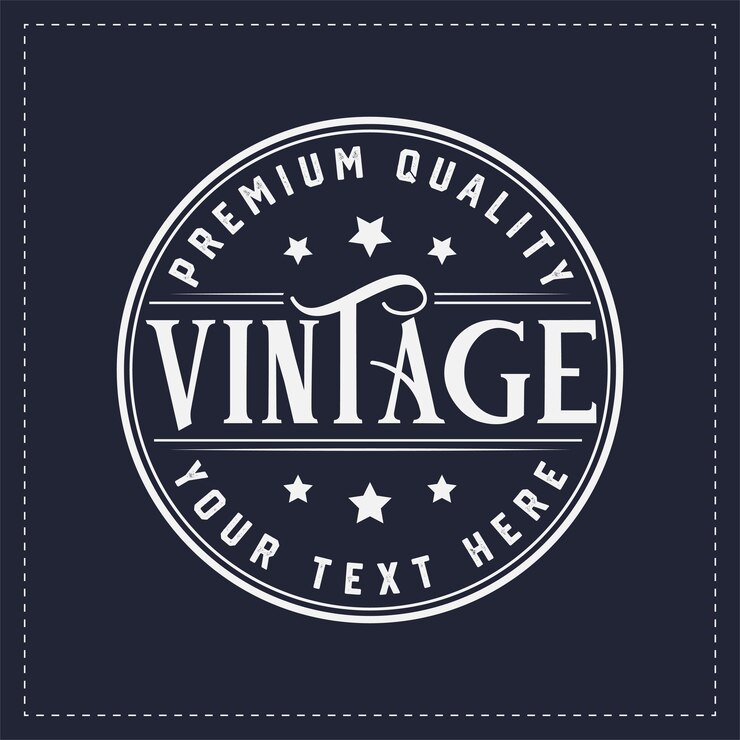 Modello di progettazione del logo in stile vintage retrò Logo in vecchio stile con un badge