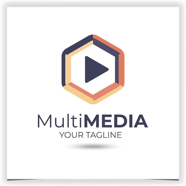 Modello di progettazione del logo multimediale vettoriale