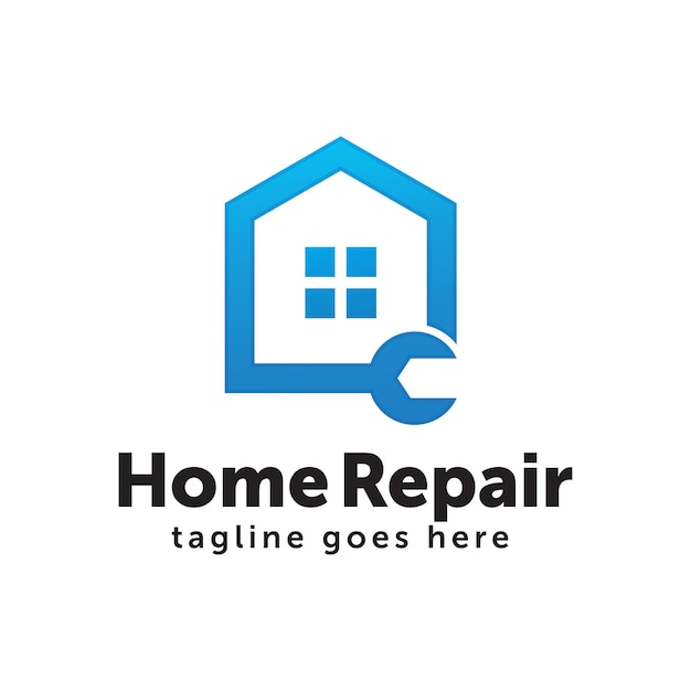 Modello di progettazione del logo per la riparazione della casa