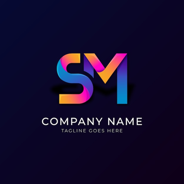 Modello di progettazione del logo SM