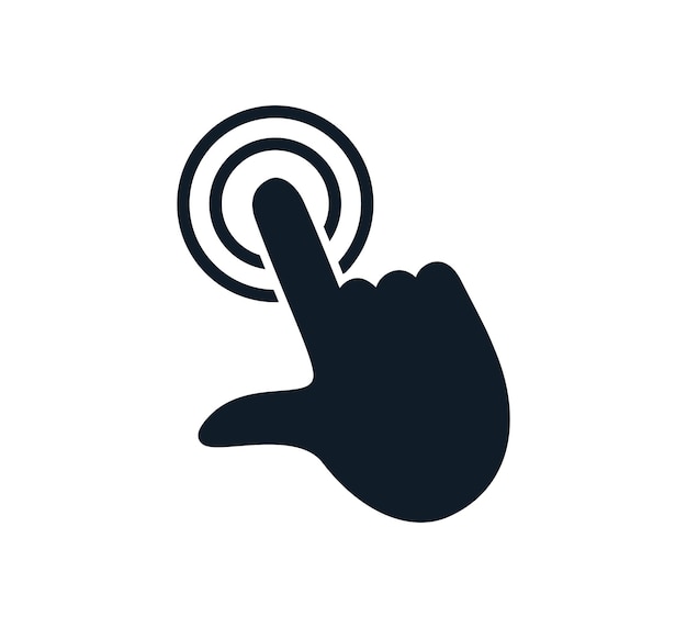 Modello di progettazione del logo vettoriale dell'icona touch screen