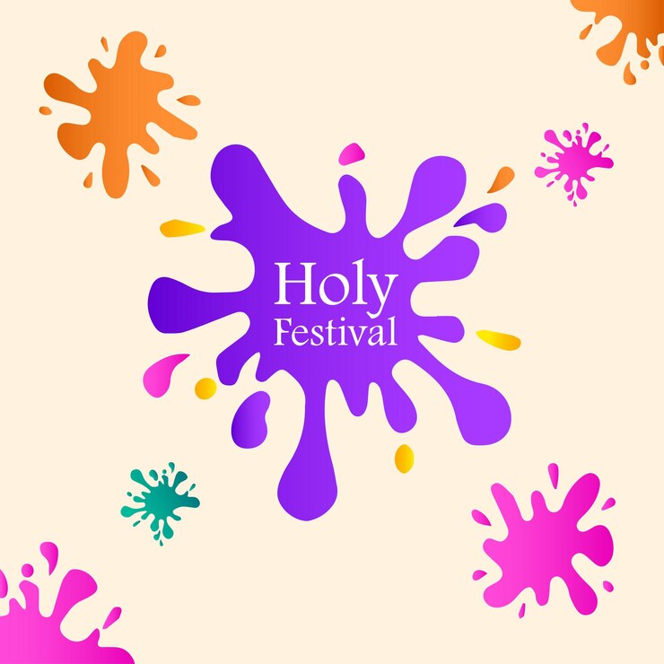 Modello di progettazione del poster Holi Festival