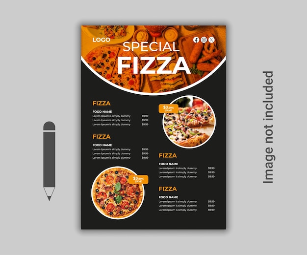 Modello di progettazione del volantino alimentare