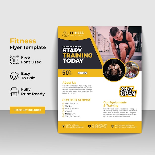 modello di progettazione del volantino della palestra