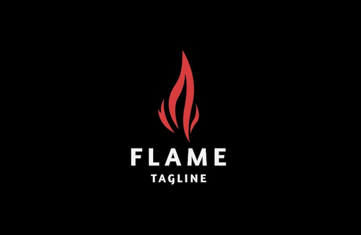 Vettore modello di progettazione dell'icona del logo della fiamma vettore piatto