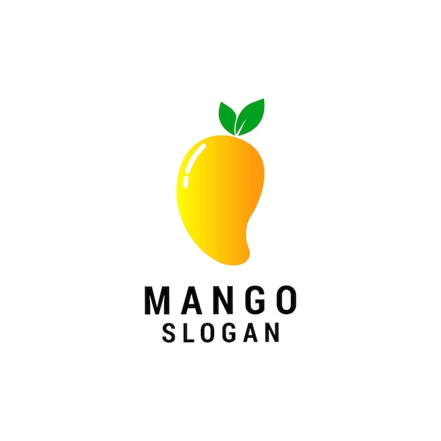 Modello di progettazione dell'icona del logo della frutta del mango Elegante vettore premium di lusso