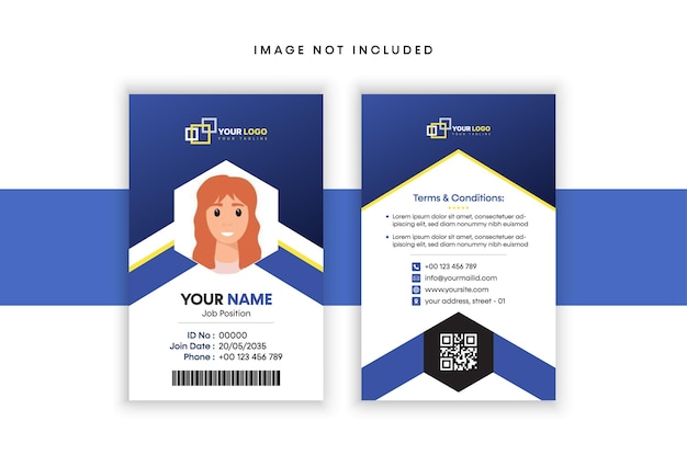 Modello di progettazione della carta d'identità aziendale moderna