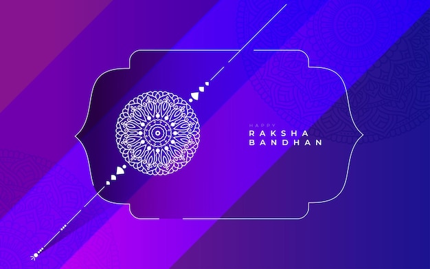 Modello di progettazione della carta di celebrazione del festival di Raksha Bandhan felice