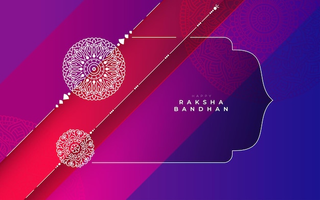 Modello di progettazione della carta di celebrazione del festival di Raksha Bandhan felice