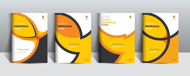 Modello di progettazione della copertina della proposta aziendale aziendale adatto a progetti multiuso