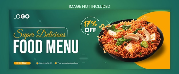 Modello di progettazione della copertina di Facebook per i social media alimentari