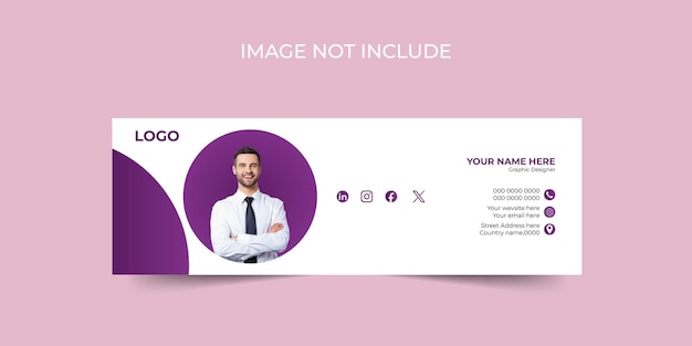 Modello di progettazione della firma per le e-mail aziendali e commerciali