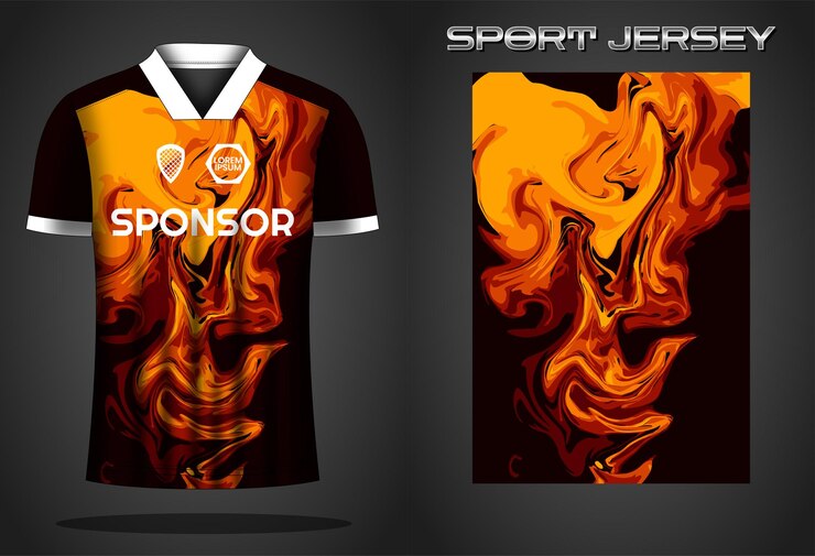 Modello di progettazione della maglia sportiva della maglia da calcio