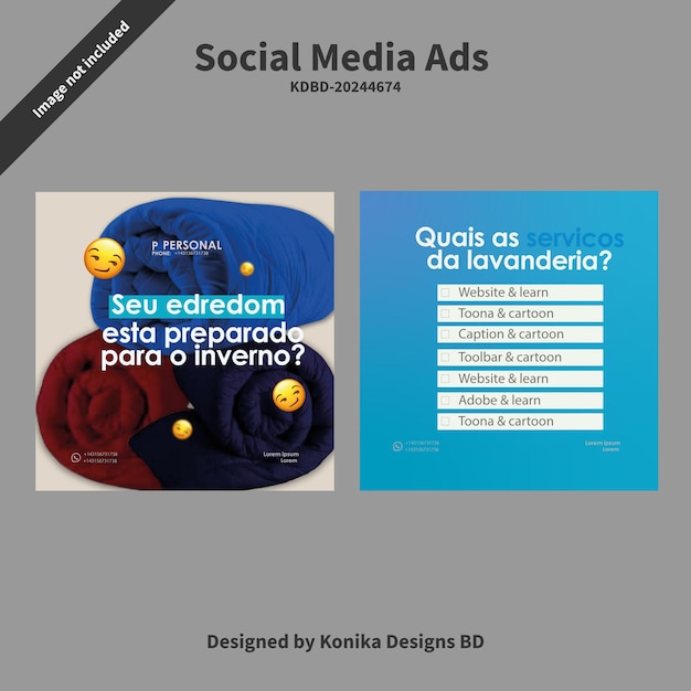 Modello di progettazione di annunci sui social media
