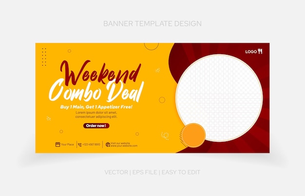 Modello di progettazione di banner alimentari ristorante e altro ancora