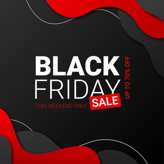 Modello di progettazione di banner del Black Friday per la promozione