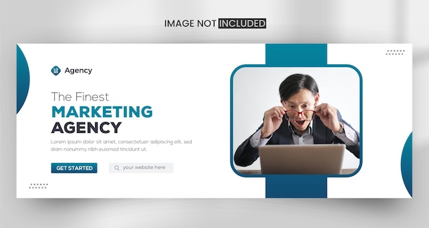Modello di progettazione di banner di copertina di Facebook per agenzie di marketing creative