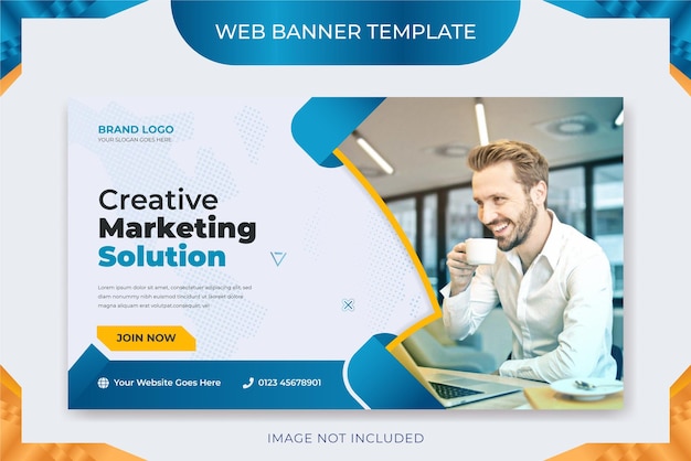 Modello di progettazione di banner Web per un'agenzia di marketing aziendale e digitale