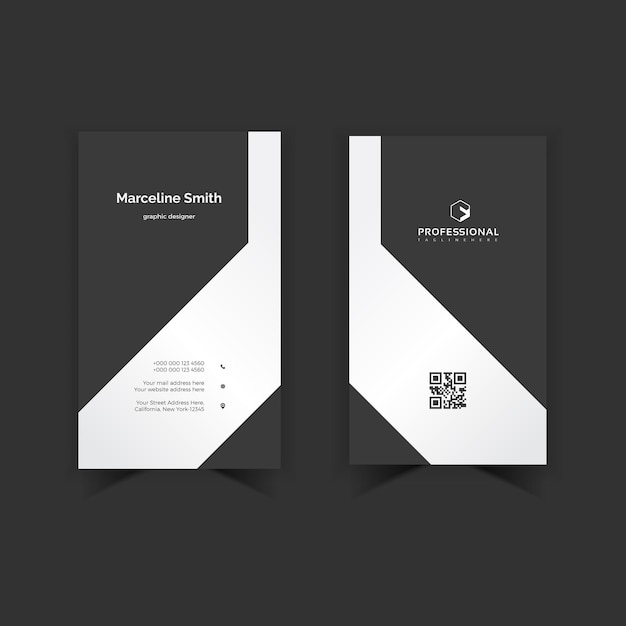 Modello di progettazione di biglietti da visita con un design creativo e professionale intelligente e minimo