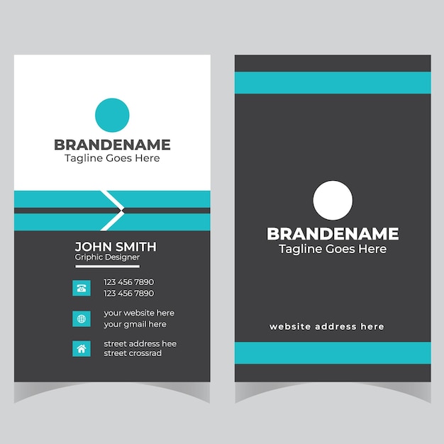 Modello di progettazione di biglietti da visita professionali carte da visita aziendali design elegante