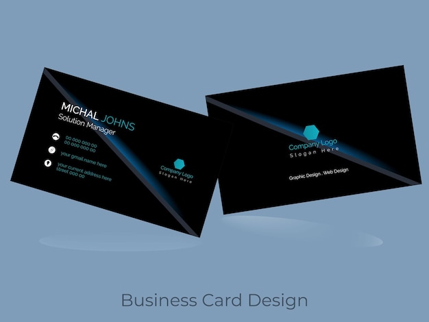 Modello di progettazione di biglietti da visita professionali o modello di progettazione di carte da visita