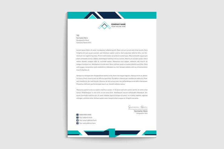 Modello di progettazione di carta intestata aziendale moderno minimale aziendale