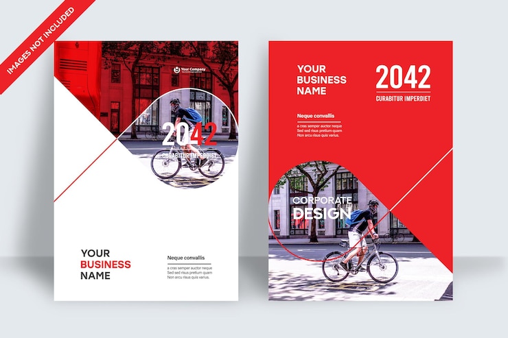 Modello di progettazione di copertina del libro di affari di sfondo della città in A4. Può essere adattato a brochure, relazioni annuali, riviste, poster, presentazioni aziendali, portfolio, volantini, banner, siti web.
