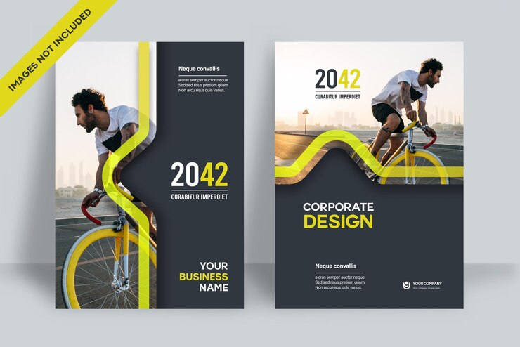 Modello di progettazione di copertina del libro di affari di sfondo della città in A4. Può essere adattato a brochure, relazioni annuali, riviste, poster, presentazioni aziendali, portfolio, volantini, banner, siti web.