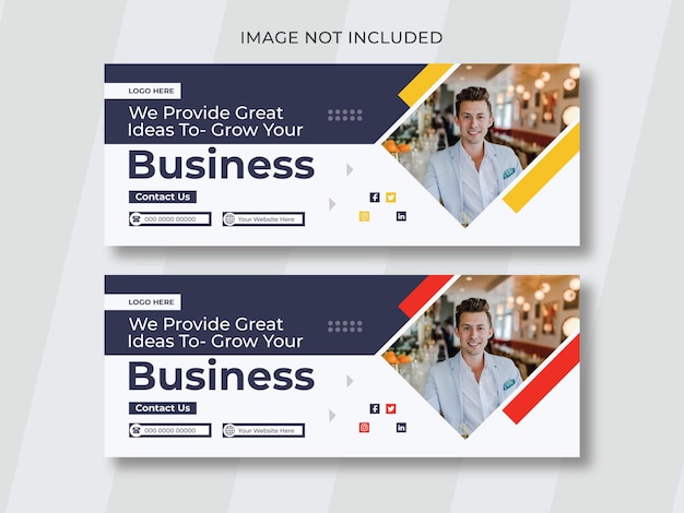 Modello di progettazione di copertina Facebook e banner web dell'agenzia di marketing digitale aziendale