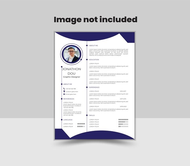 Modello di progettazione di CV creativo e professionale