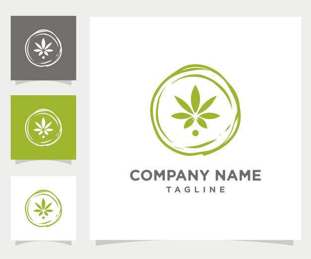modello di progettazione di foglia di marijuana astratto logo vettoriale