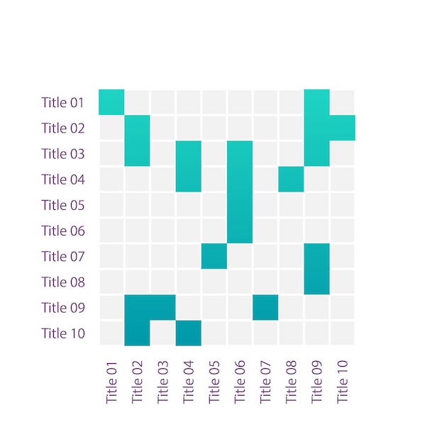 Modello di progettazione di grafici infografici quadrati