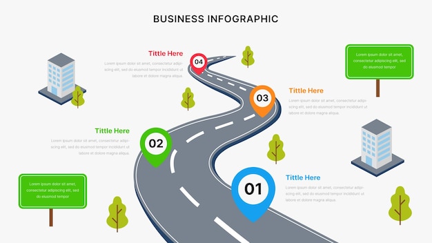 modello di progettazione di infografiche aziendali