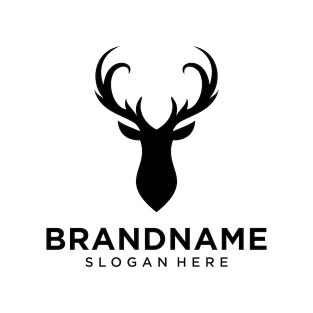 Modello di progettazione di logo di cervi
