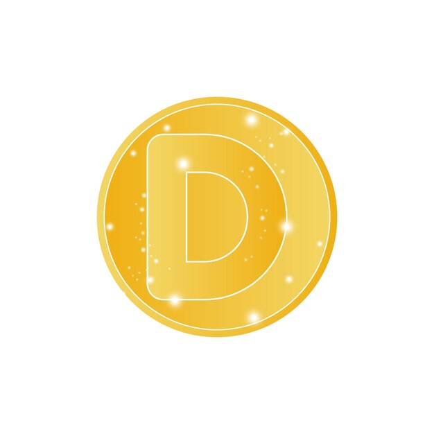 modello di progettazione di logo oro lettera d